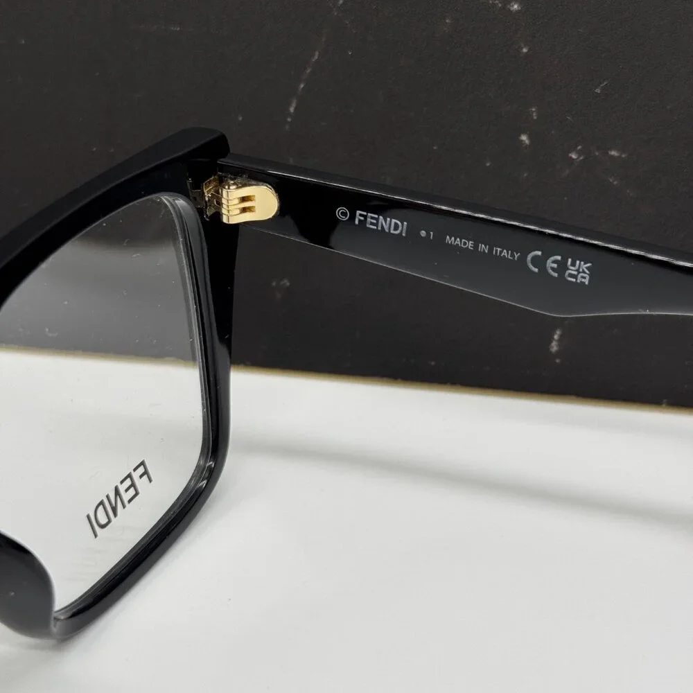 NEW FENDI FE50002I 001 BLACK EYEGLASSES WOMEN FENDI